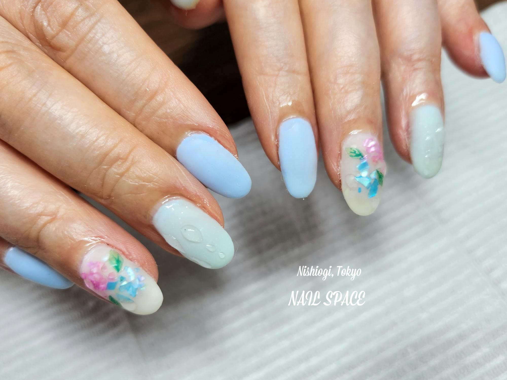 紫陽花ネイル