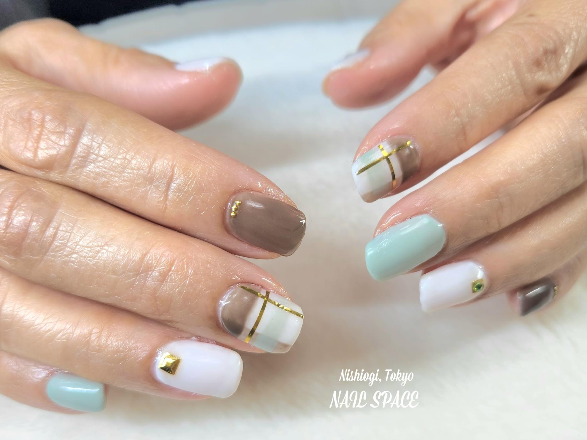 チェックネイル♡